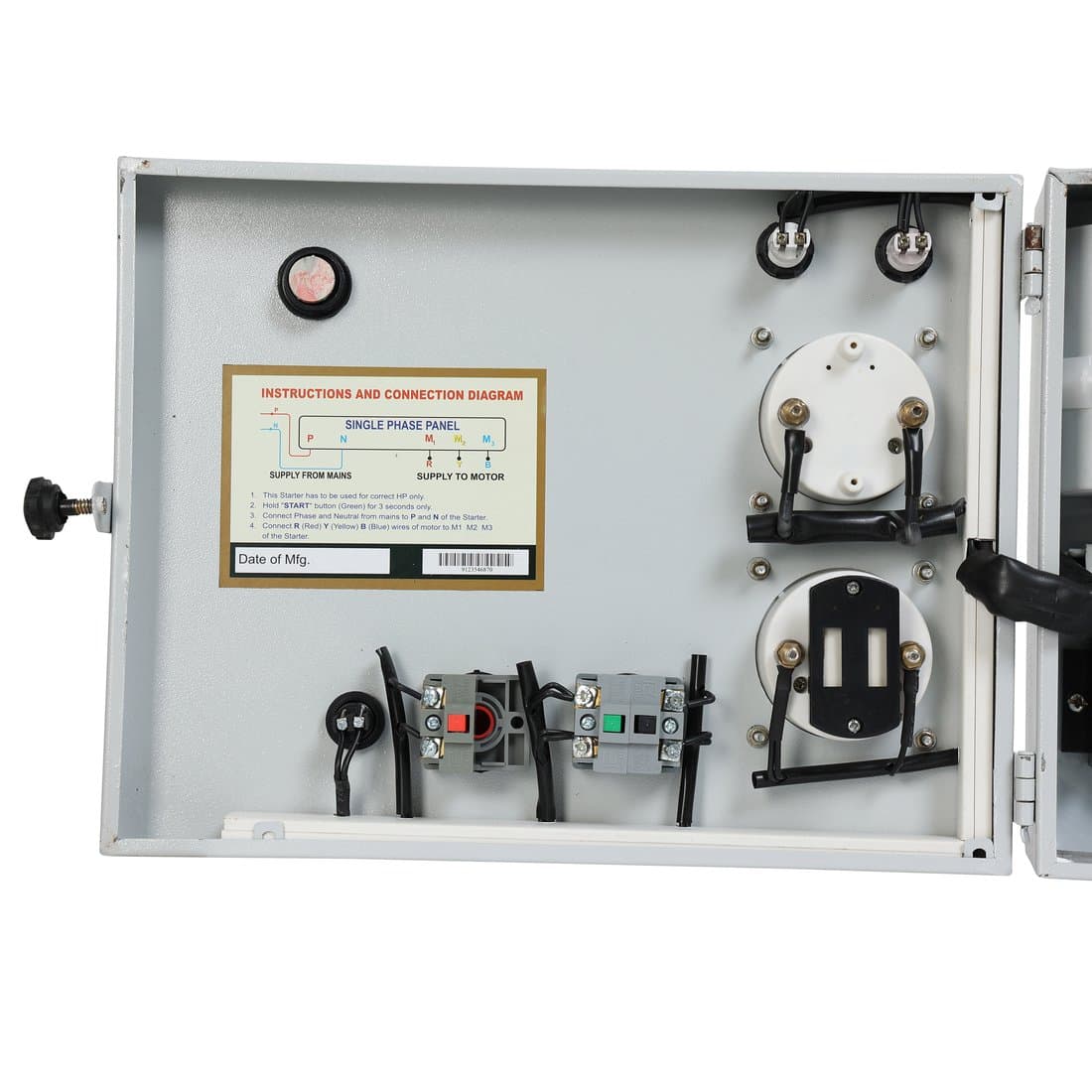 Parastar 1 to 5 HP Panel — inside view