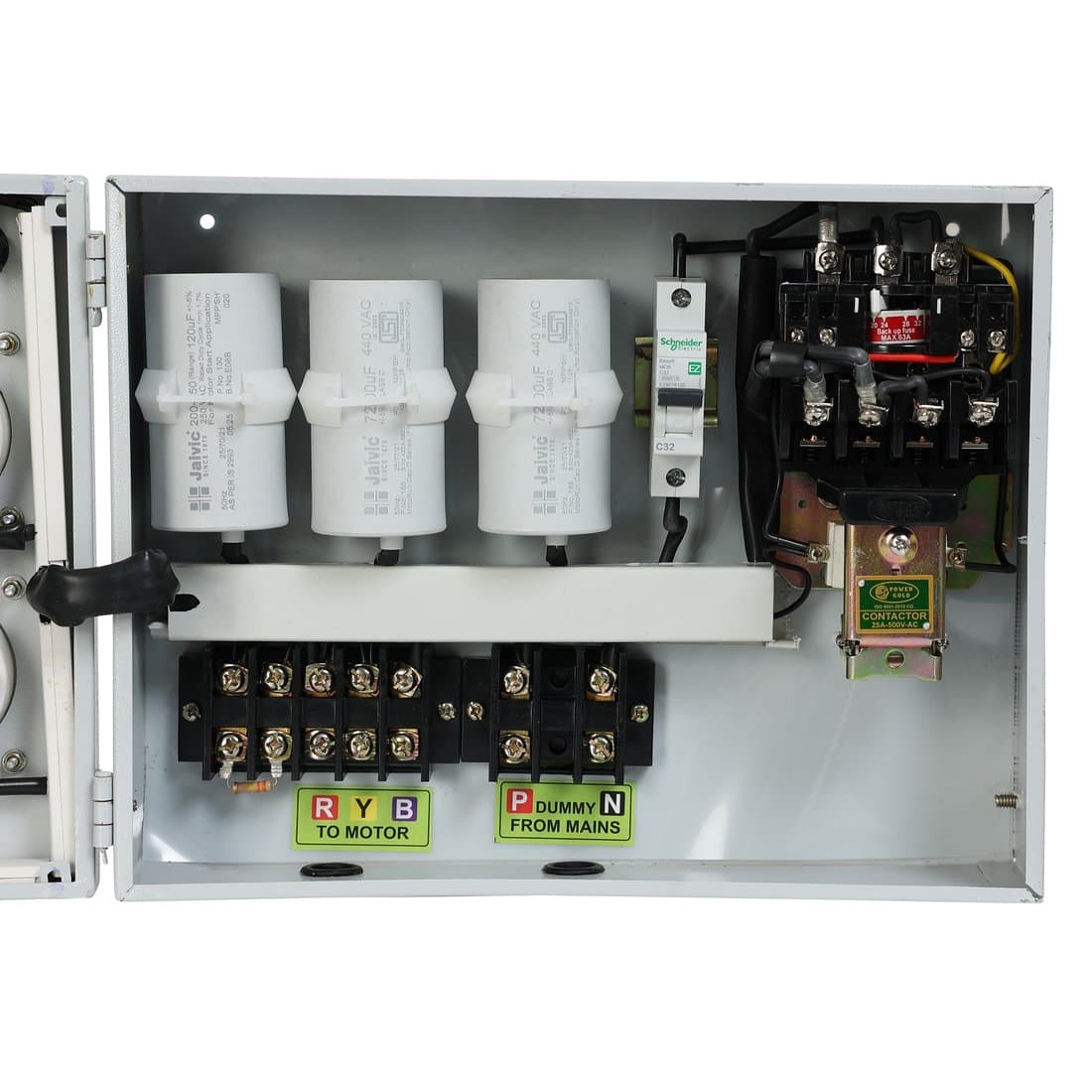 Power Gold Control Panel with Meters — inside view
